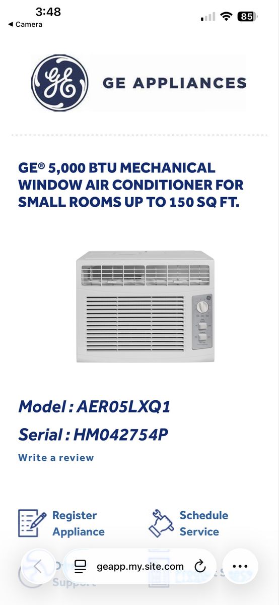 GE 5000 btu window mount AC