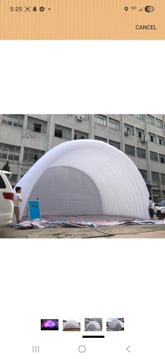Huge inflatable arch.