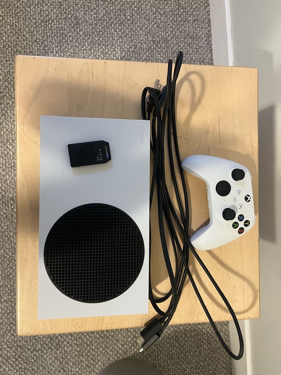 Microsoft Xbox Series S 512GB Console with WD Black 512GB Expansion Card and Controller with rechargeable batteries.