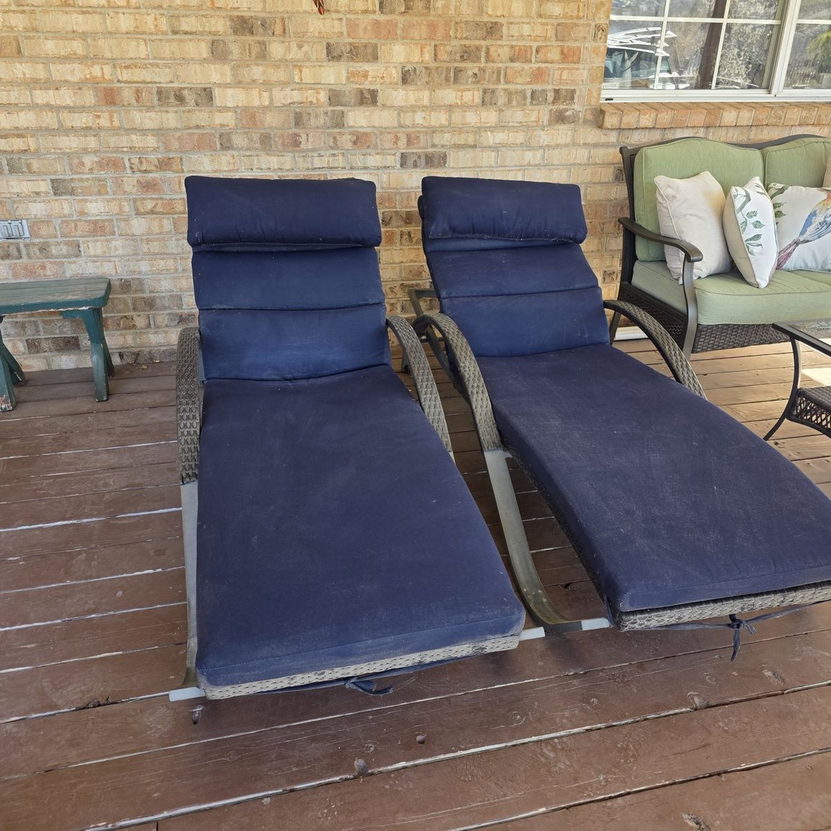 Two outdoor chase lounges