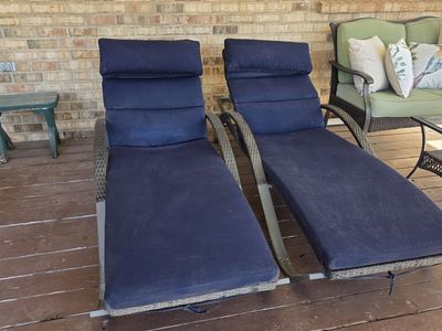 Two outdoor chase lounges