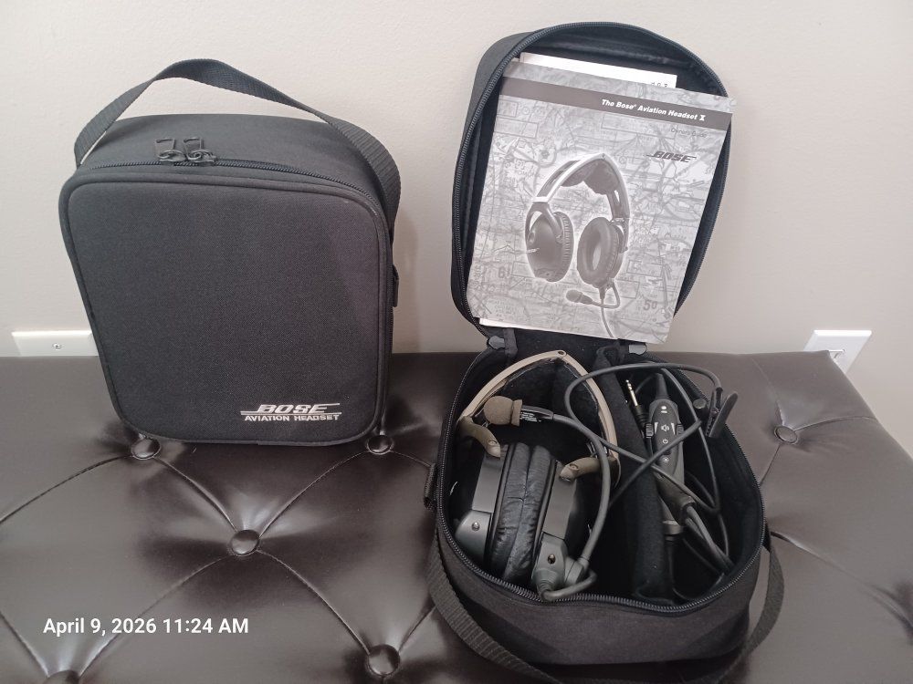 Bose X aviation headsets w/ case