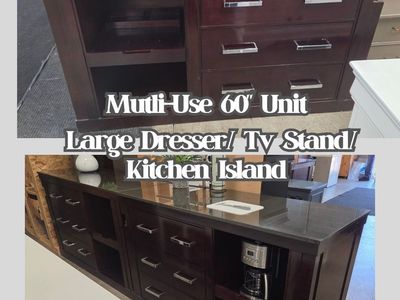Mutli-Use 60" Unit
Large Dresser/ Tv Stand/ Kitchen Island