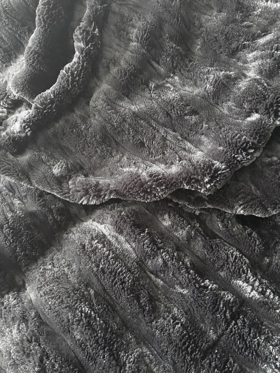 Black Minky Couture Blanket
