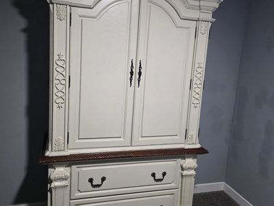 Farmhouse Vintage Amoire Dresser Organization