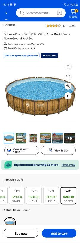 22ft Round Above Ground Pool