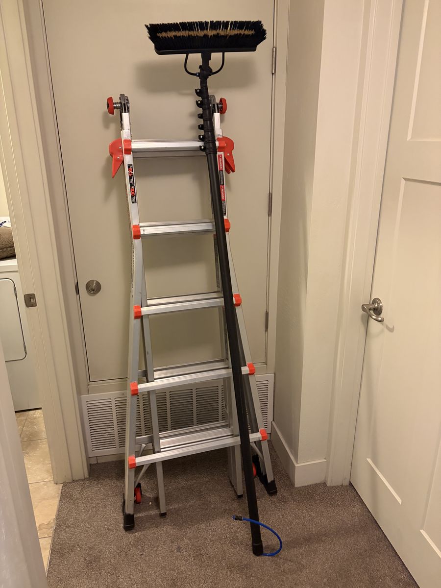 30' Carbon Fiber Brush + Little Giant 22' Ladder