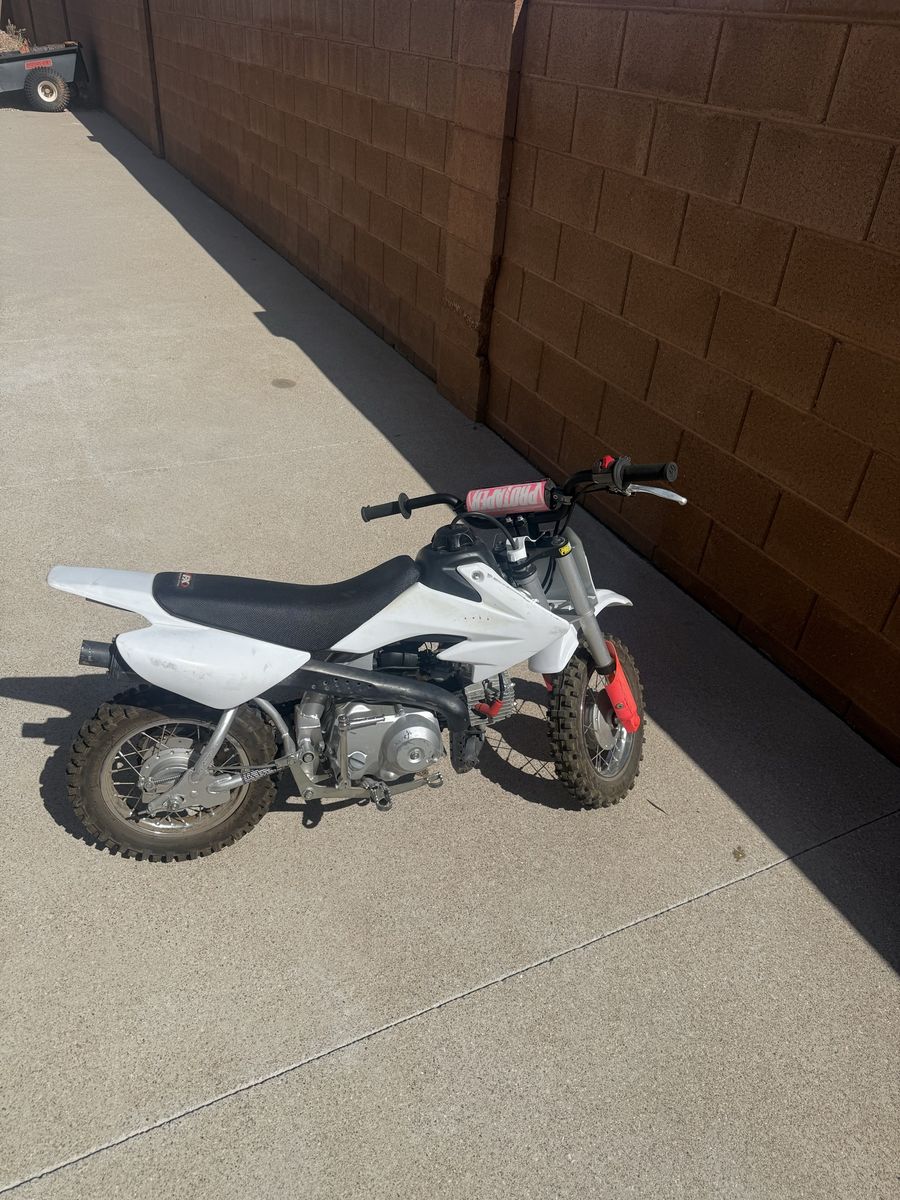 2015 Honda CRF50F Pit Bike - White/Pink ProTaper Handlebars, Dirt Bike