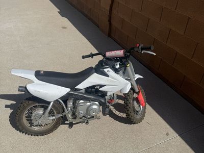 2015 Honda CRF50F Pit Bike - White/Pink ProTaper Handlebars, Dirt Bike