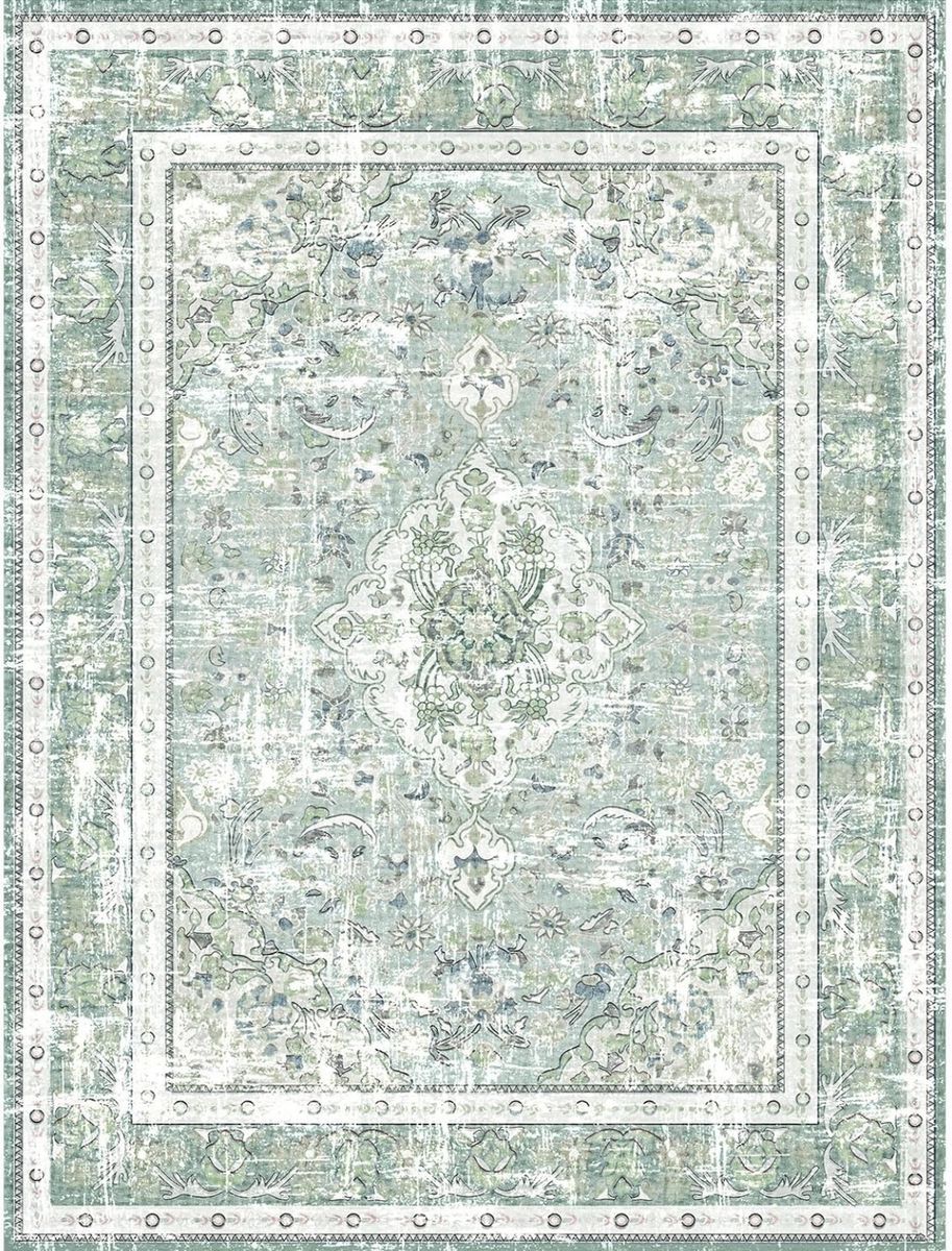 NEW Boho Area Rug 6x9' - Sage Green