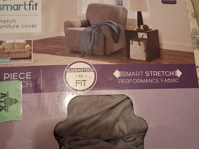 Zenna Home SmartFit Stretch Suede Recliner Cover - Gray, Fits Recliners up to 40"x37"