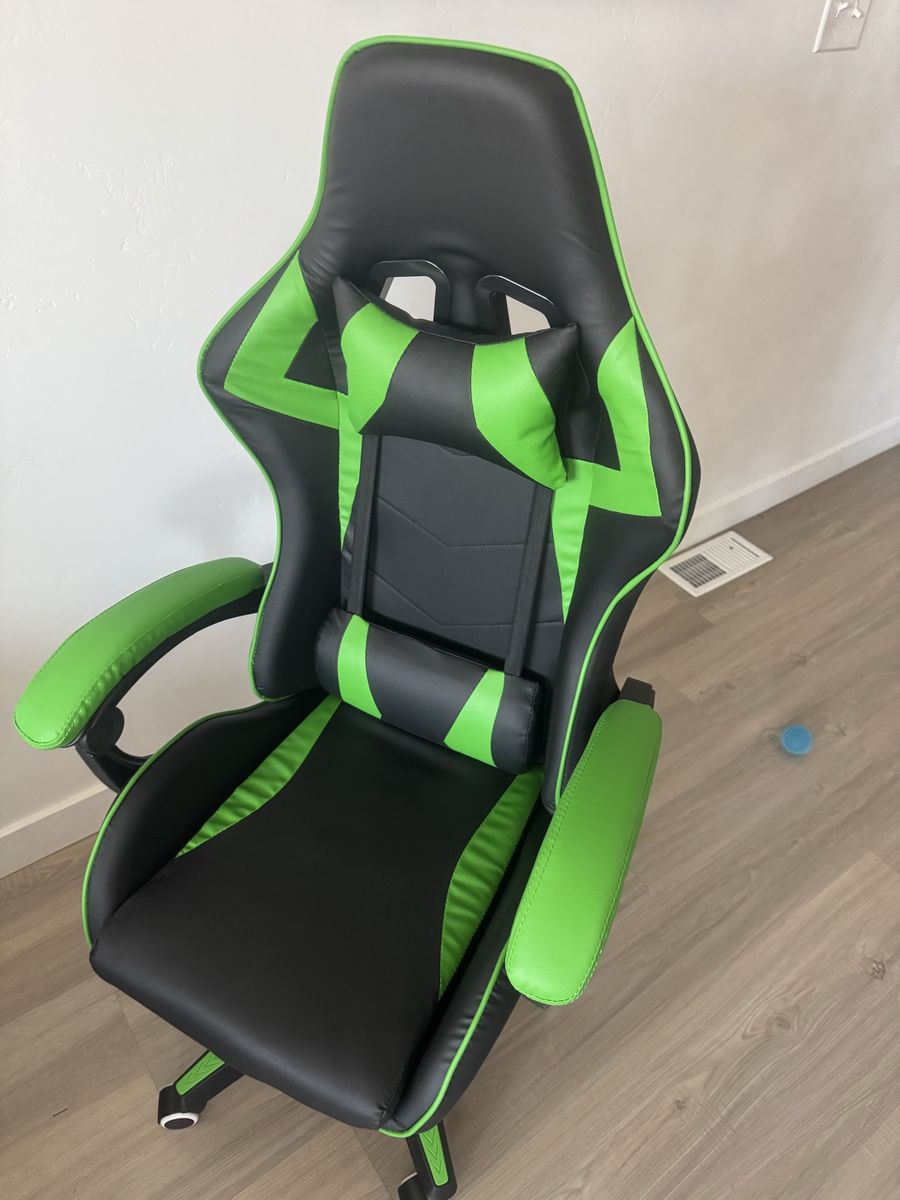 Gaming Chair Office Chair, Reclining High Back PU Leather Desk Chair with Headrest