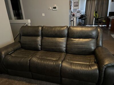 Heated And Massage Leather Couch