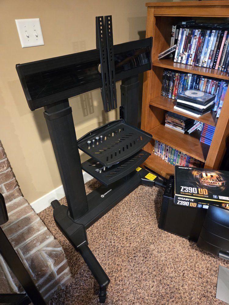 ONKRON Rolling TV Stand Mobile Cart for Flat Screens with Shelves