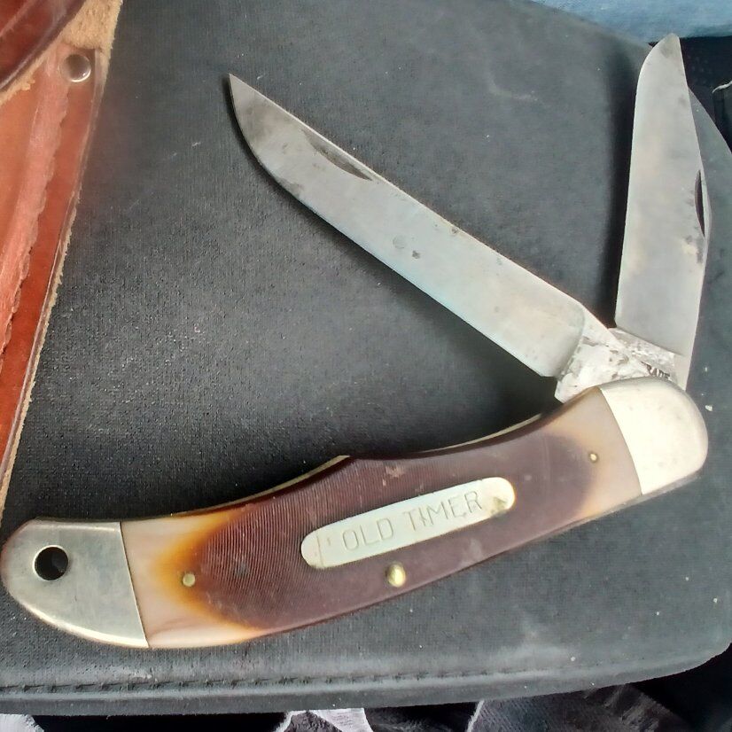Vintage Old Timer Schrade USA 250T dual blade Lg