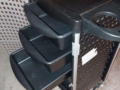 Small salon storage cabinet