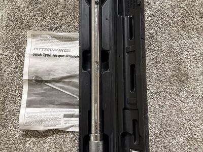 PITTSBURGH PRO Click Type Torque Wrench with Case and Manual
