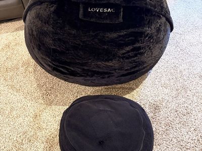 LoveSac CitySac and matching Squattoman in Black
