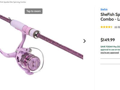 New SheFish Sparkle Elite Spinning Combo 6' 6" Medium - Lavender