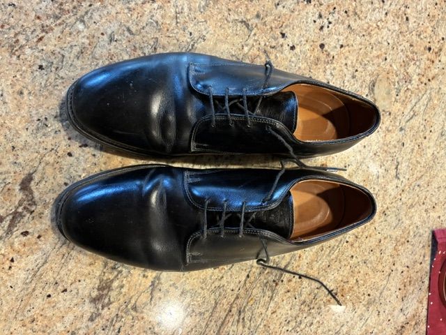 Black Leather Allen Edmonds Tie Shoes Men's 10.5E, Very Good Condition