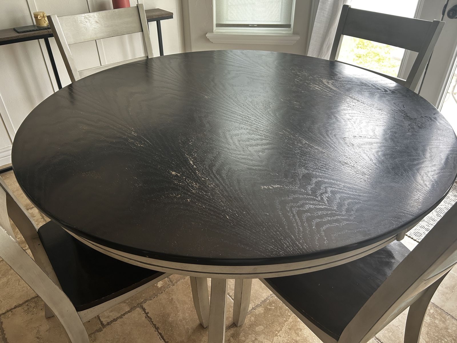 Two-Toned Dining Table and 5 Chairs