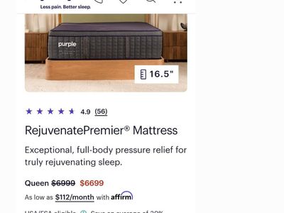 Queen protectabed purple brand mattress and box spring