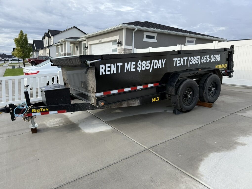 Dump Trailer For Rent $85/day $400/week