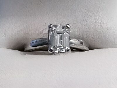 1.34 Ct.Emerald Cut Diamond Ring