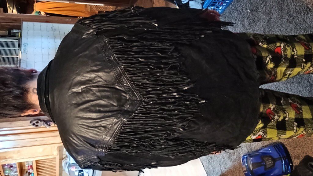 Wipp vintage tassel leather jacket medium