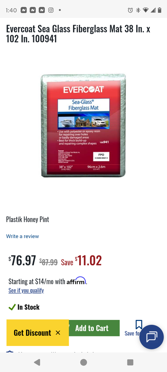 Fiberglass mat 