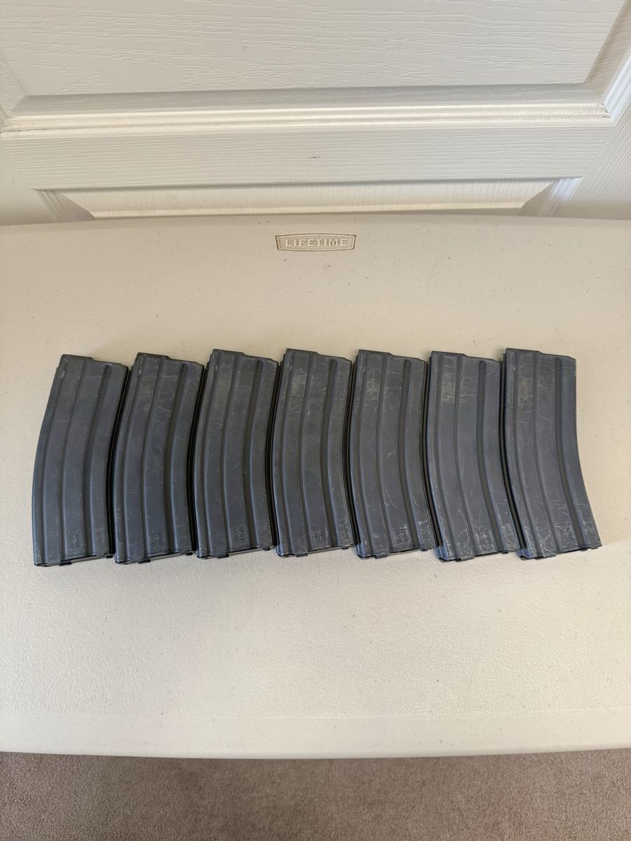 7- 30 round “6P199” .223/5.56 AR-15 M16 M4 magazines.