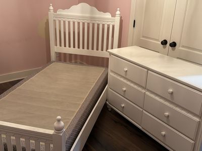 Twin Bedframe And Dresser Set
