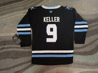 Utah Mammoth Clayton Keller #9 Hockey Jersey Size S-XXXL NHL Fanatics Black/White Pro Authentic