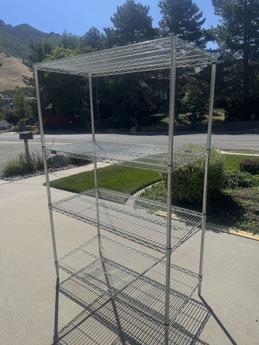 Eagle Brand 5-Tier Metal Wire Shelving Unit - Chrome, Adjustable