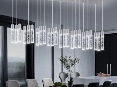 24-Lights Crystal Chandelier, LED Pendant