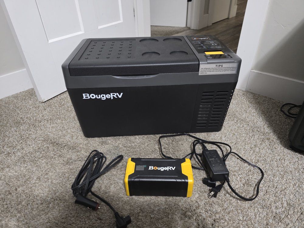 BougeRV Portable Refrigerator Freezer 12V 24V DC for Car Truck RV - Black, Excellent Condition