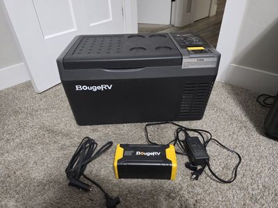 BougeRV Portable Refrigerator Freezer 12V 24V DC for Car Truck RV - Black, Excellent Condition