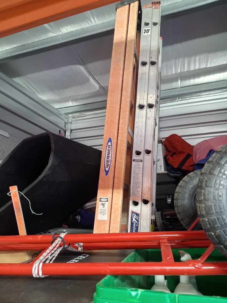 Werner 20' Fiberglass Extension Ladder & Louisville Ladder 20' Aluminum Extension Ladder