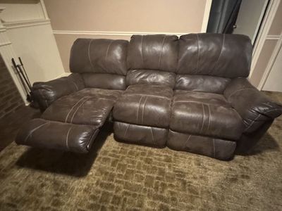 Free Leather Reclining Sofa- U haul away