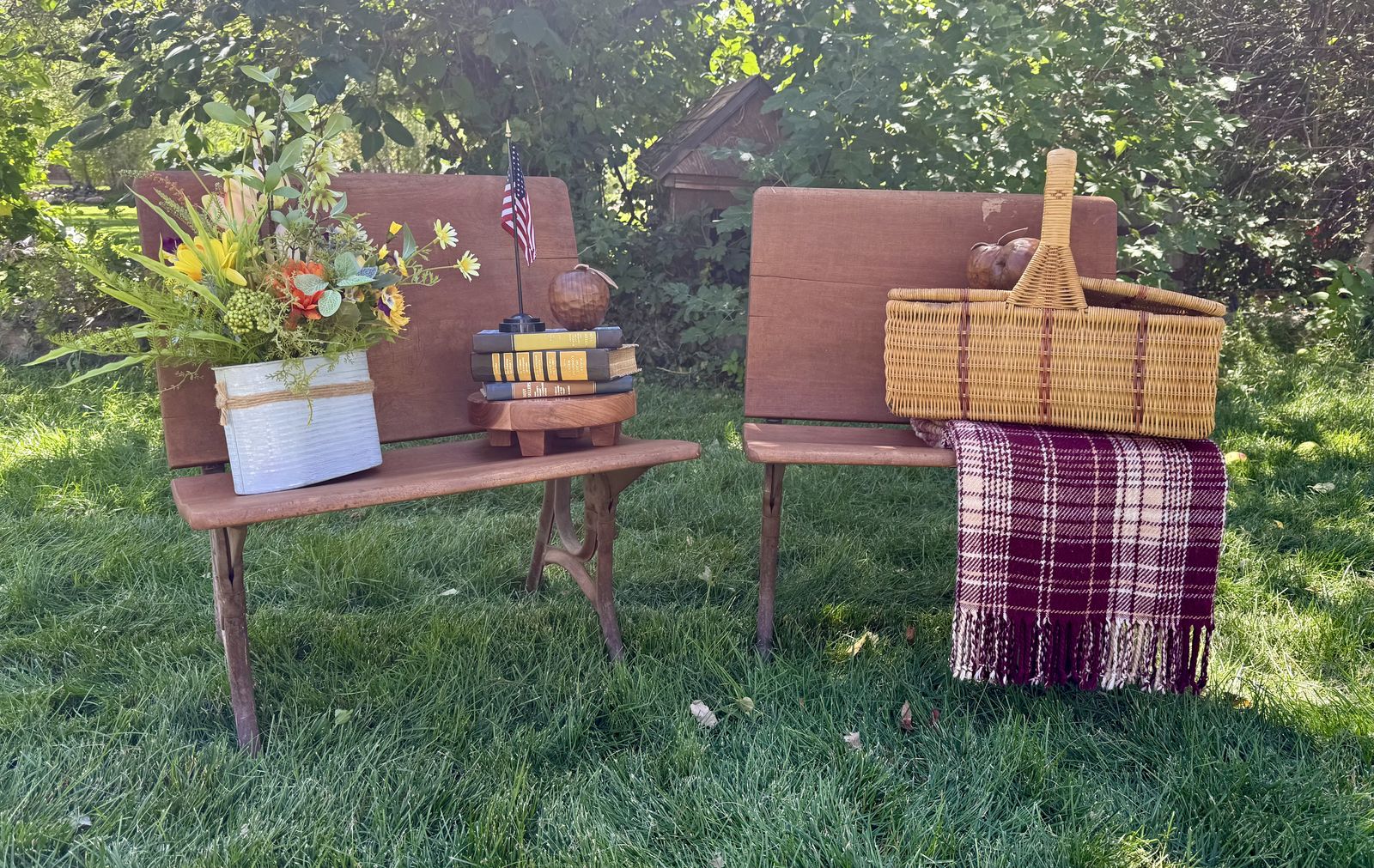 Antique school chairs