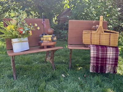Antique school chairs