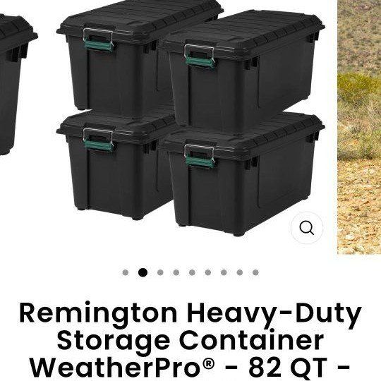 82 Quart Heavy Duty Storage Containers  New 4 Pack
