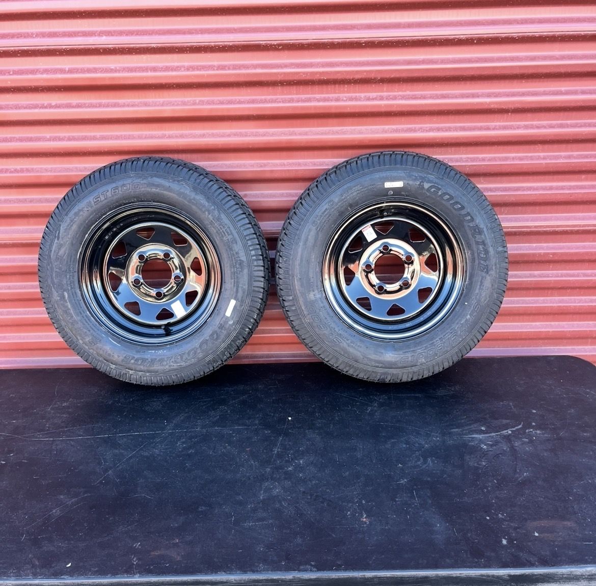 Set Of Two 175/80 D 13 Trailer Tires With Rims New