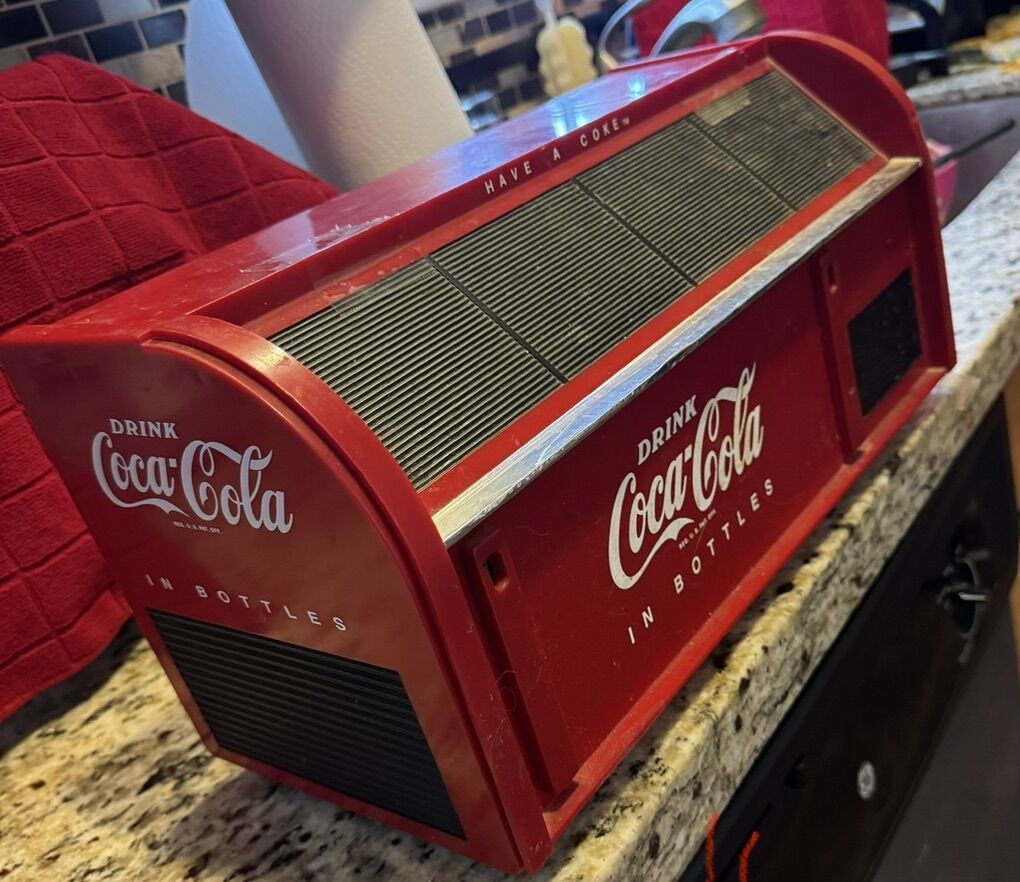 Vintage Drink Coca Cola in Bottles Bread Box