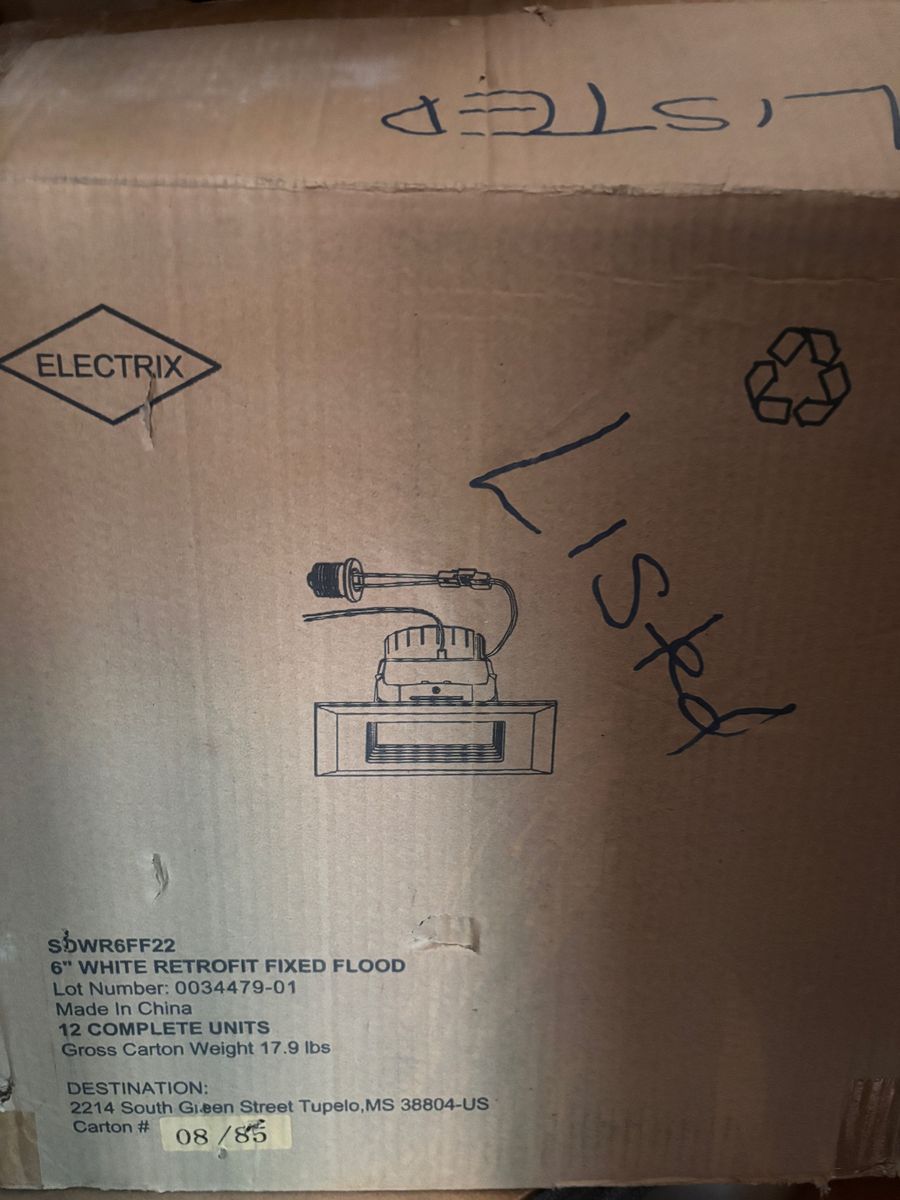Electrix Retrofit Fixed Flood Lights 12 Units SDWR6FF22 6" LED #SDWR6FF22
