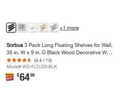 3 Pack Long Floating Shelves in great conditions