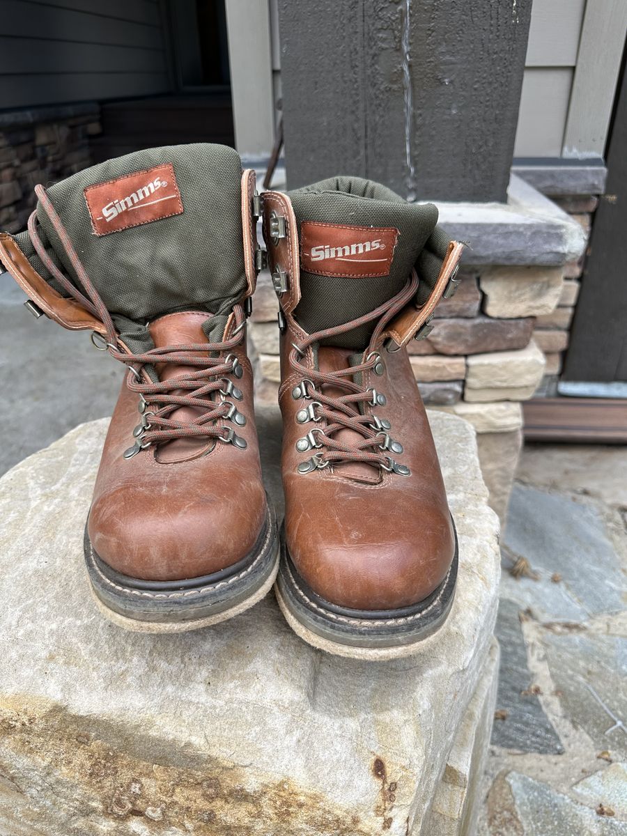 Fly fishing boots and neoprene socks