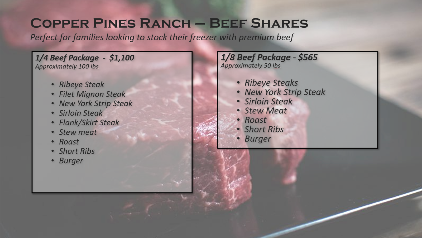 Grass-Fed Beef for Sale