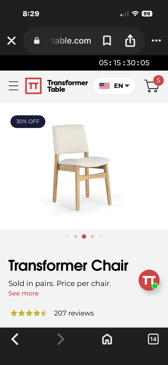 Transformer Table Chairs (2)