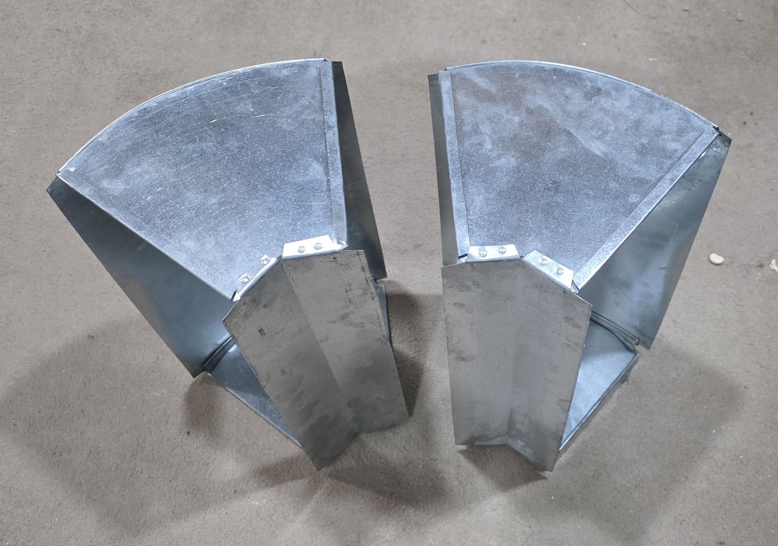 16"x8" Vertical Duct 45 Elbow